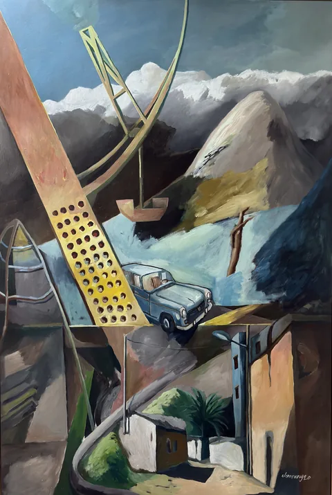 the swing, oil on canvas, 208 × 144 cm, 2020 – Fawzy Elemrany
