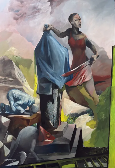 the unknown soldier, oil on canvas, 210 × 145 cm, 2019 – Fawzy Elemrany